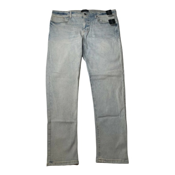 NEW Mens No Boundaries Bleach Light Wash Skinny Jeans with Stretch Size 38 x 32 - Picture 1 of 6